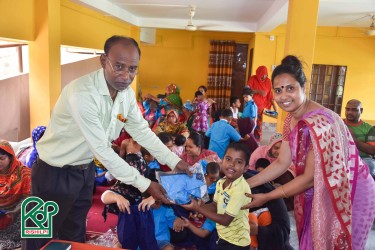 Students of the Special Education Unit receiving their school uniforms, fostering a sense of belonging and pride as they pursue their education.