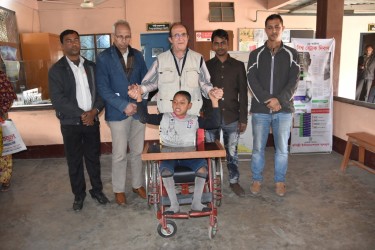 Wheel Chair distribution to a student 2019