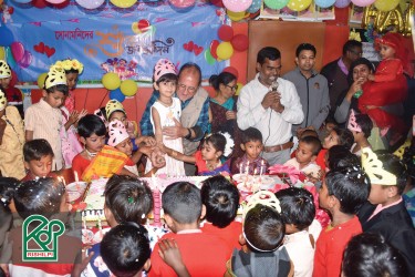 Rishilpi Kindergarten organized a collective birthday celebration for the students.