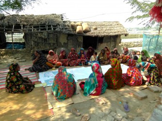 Courtyard Meeting conduct by Group leader of Self Help Group (SHG)