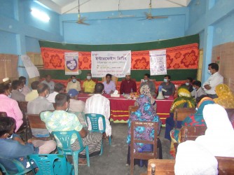 Honorable Upazila Nirbahi Officer (UNO) of Assasuni speech in Interface meeting which facilitated by SHOMOTA project, WVB