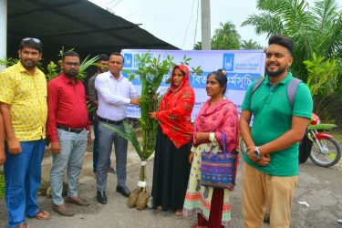 Sapling Distribution Among 2500 Household inaugurated by Honorable Upazila Nirbahi Officer, Shyamnagar. Total 12900 sapling (05 types of fruits and 2 types of wood) has been distributed.  
